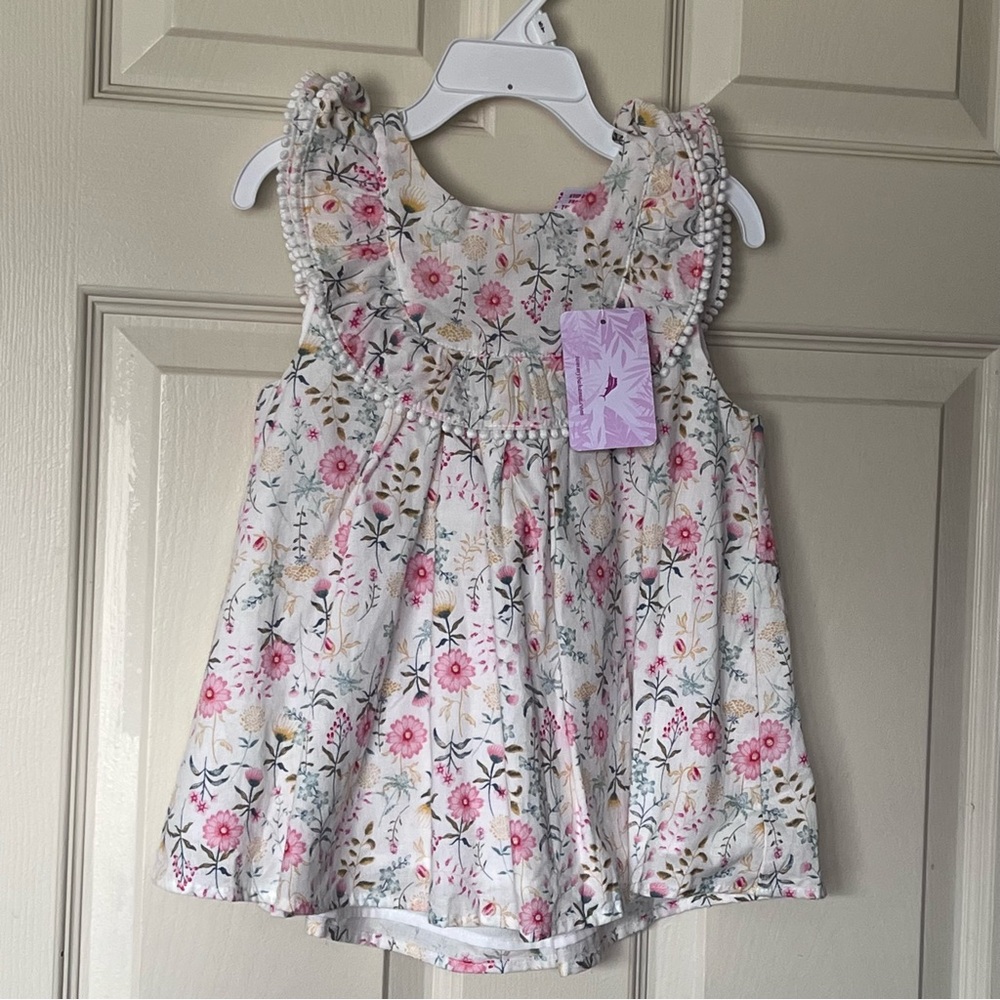 Tommy Bahama NWT Girls 5T Floral Top and Chambray Short Set - Picture 9 of 10